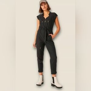 Anthropologie Halsey Utility Jumpsuit in black Sz M